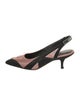 Louis Vuitton LV Monogram Satin Slingback Pumps