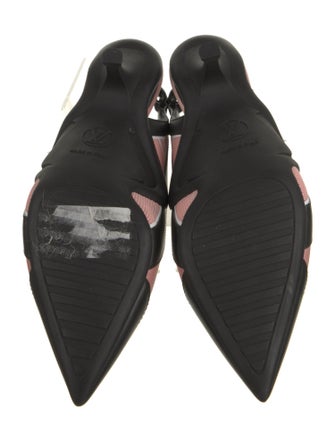 Louis Vuitton LV Monogram Satin Slingback Pumps