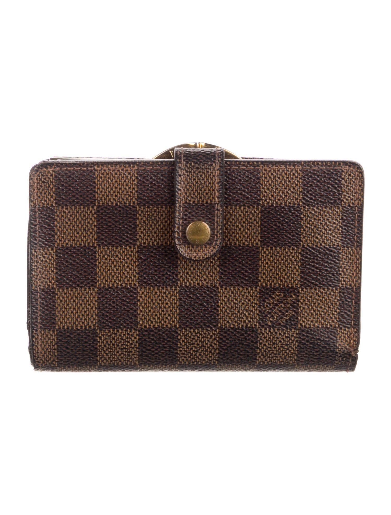 Louis Vuitton 2002 Damier Ebene Pattern French Purse