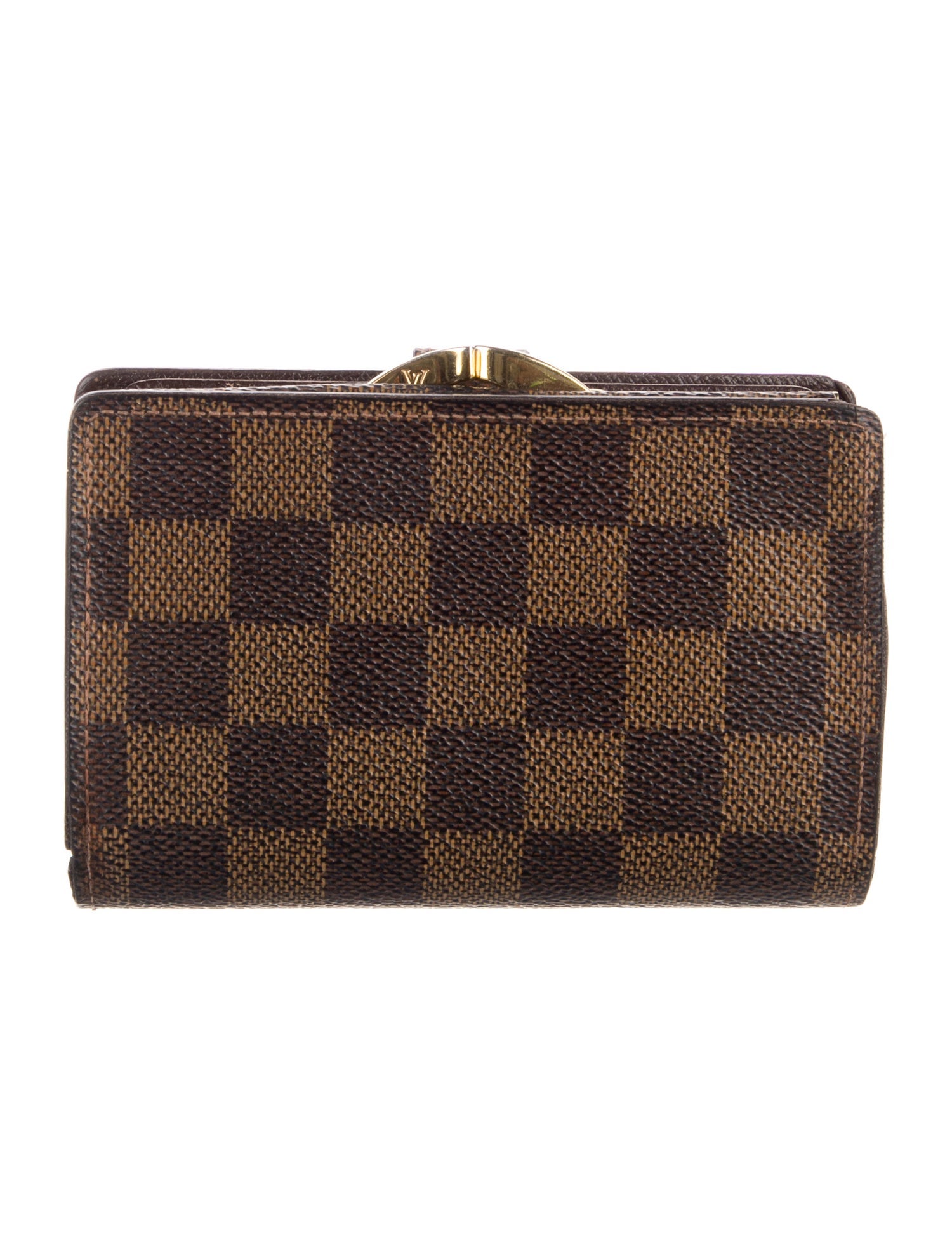 Louis Vuitton 2002 Damier Ebene Pattern French Purse