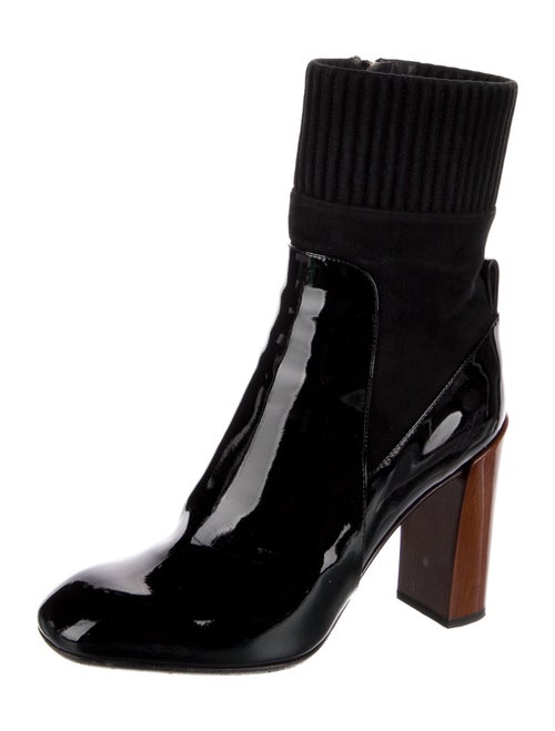 Louis Vuitton Patent Leather Colorblock Pattern Sock Boots