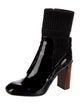 Louis Vuitton Patent Leather Colorblock Pattern Sock Boots