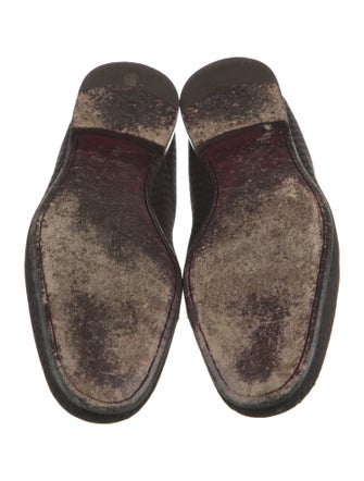 Louis Vuitton Satin Chain-Link Accents Dress Loafers