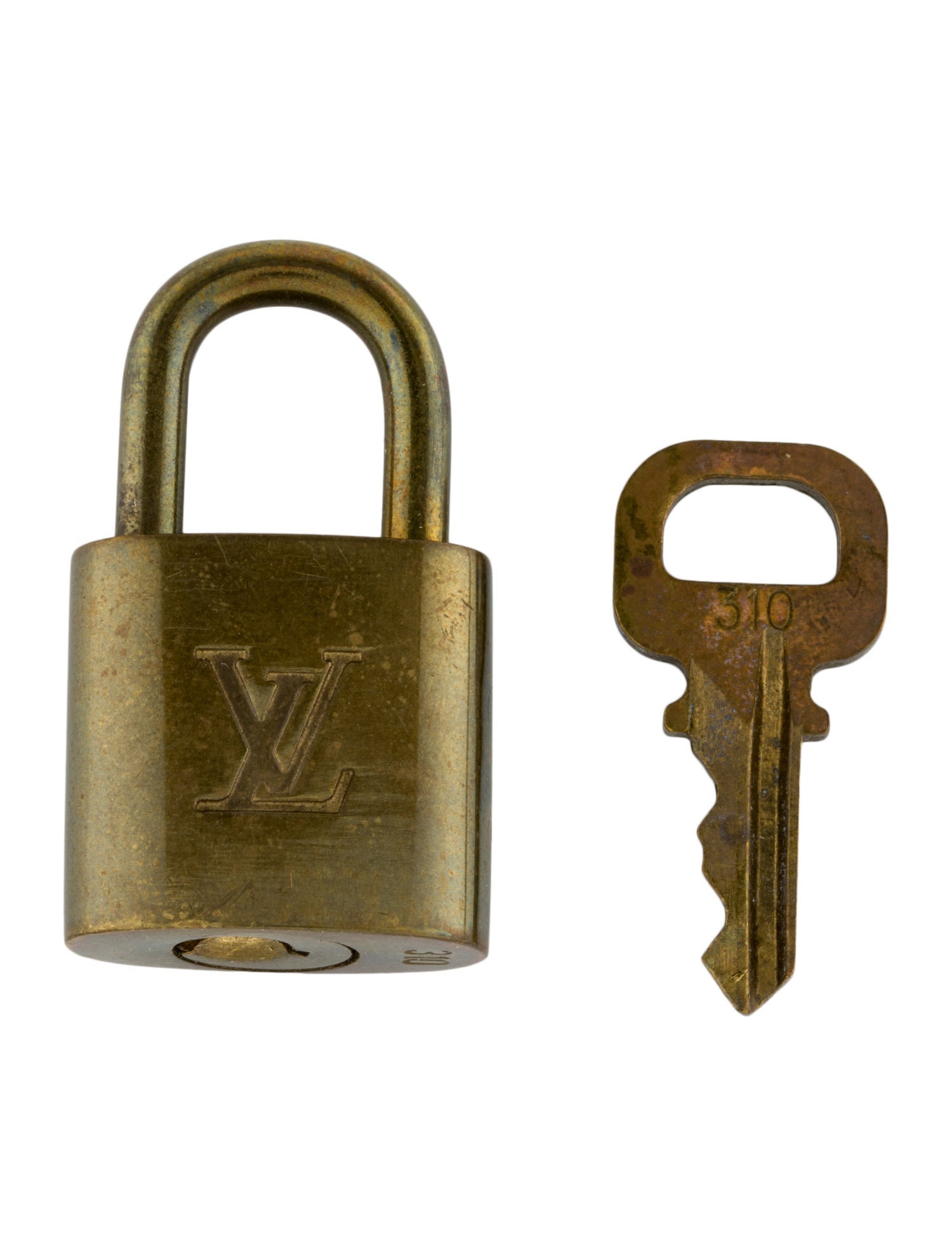 Louis Vuitton Brass Lock & Key Set
