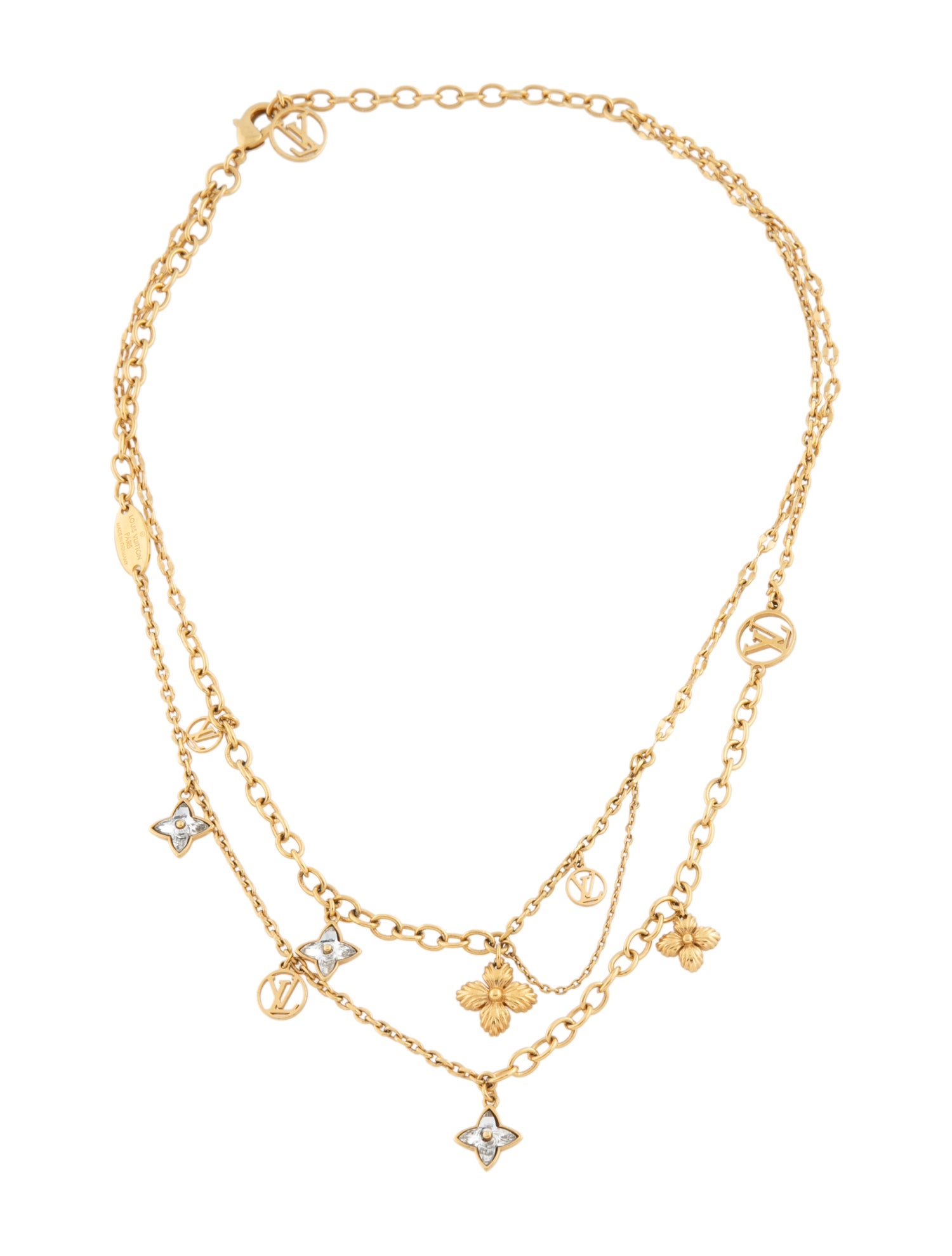 Louis Vuitton Blooming Strass Double Strand Necklace