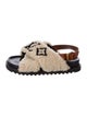 Louis Vuitton LV Monogram Shearling Slingback Sandals
