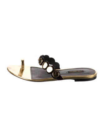 Louis Vuitton Leather Slides