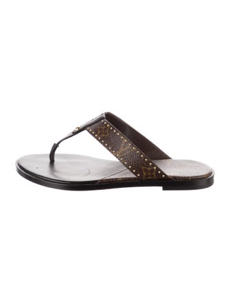 Louis Vuitton LV Monogram Studded Accents Slides