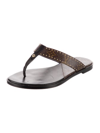 Louis Vuitton LV Monogram Studded Accents Slides