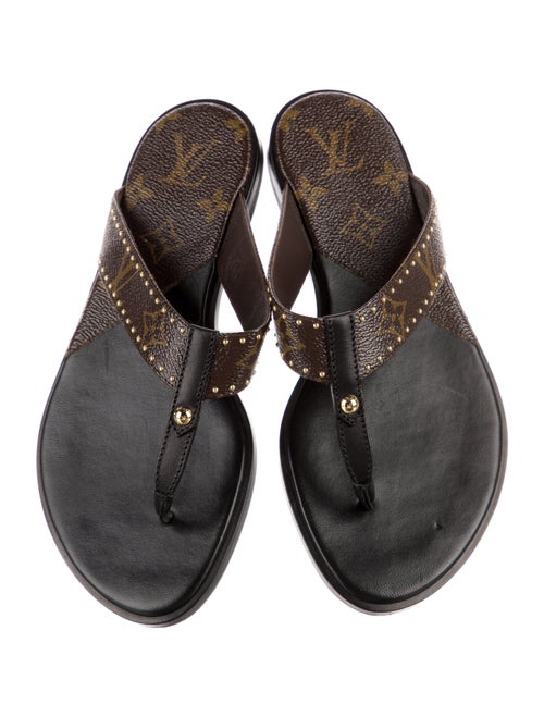 Louis Vuitton LV Monogram Studded Accents Slides