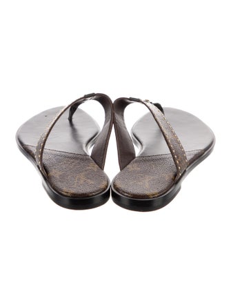 Louis Vuitton LV Monogram Studded Accents Slides
