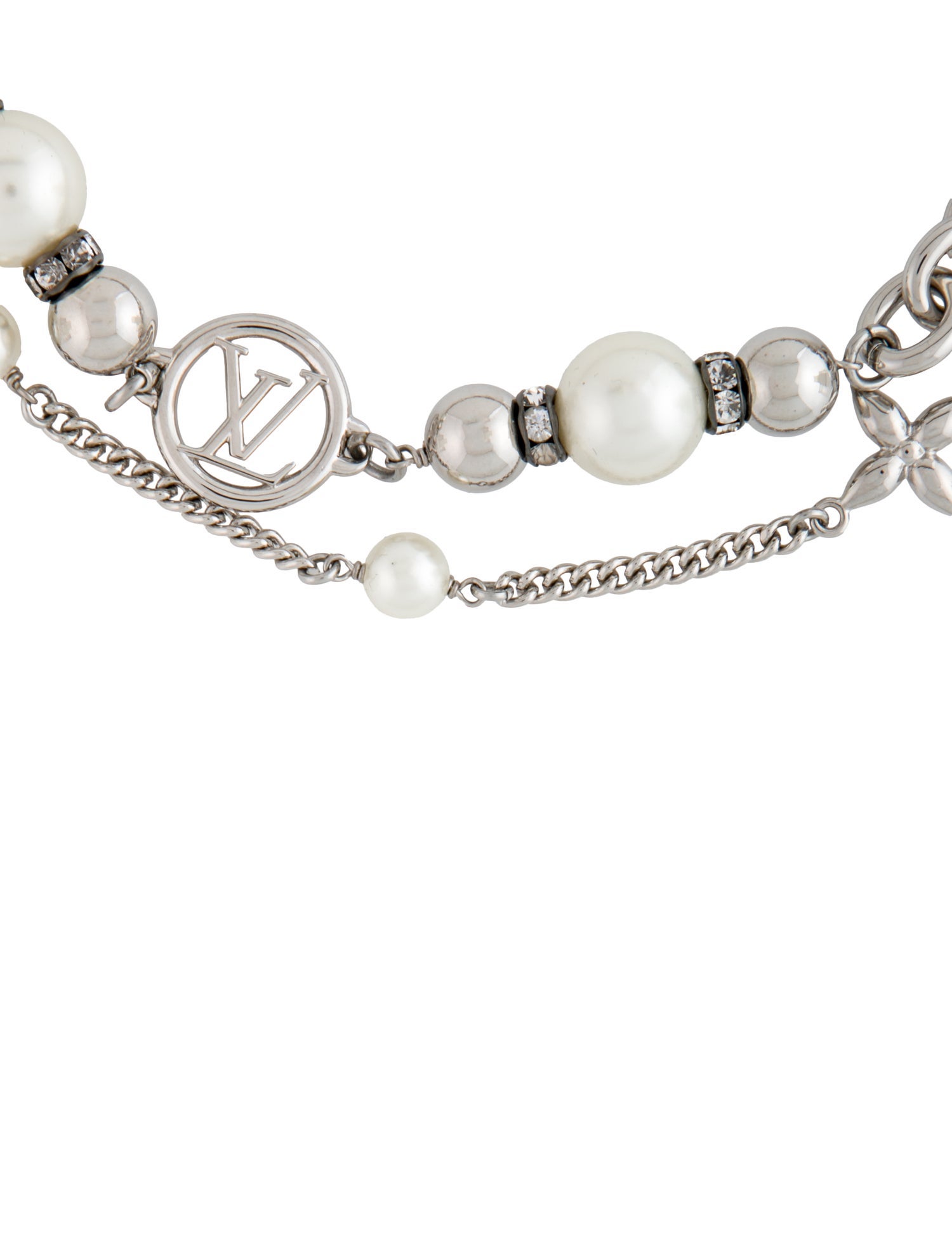 Louis Vuitton Faux Pearl & Crystal Midnight Choker