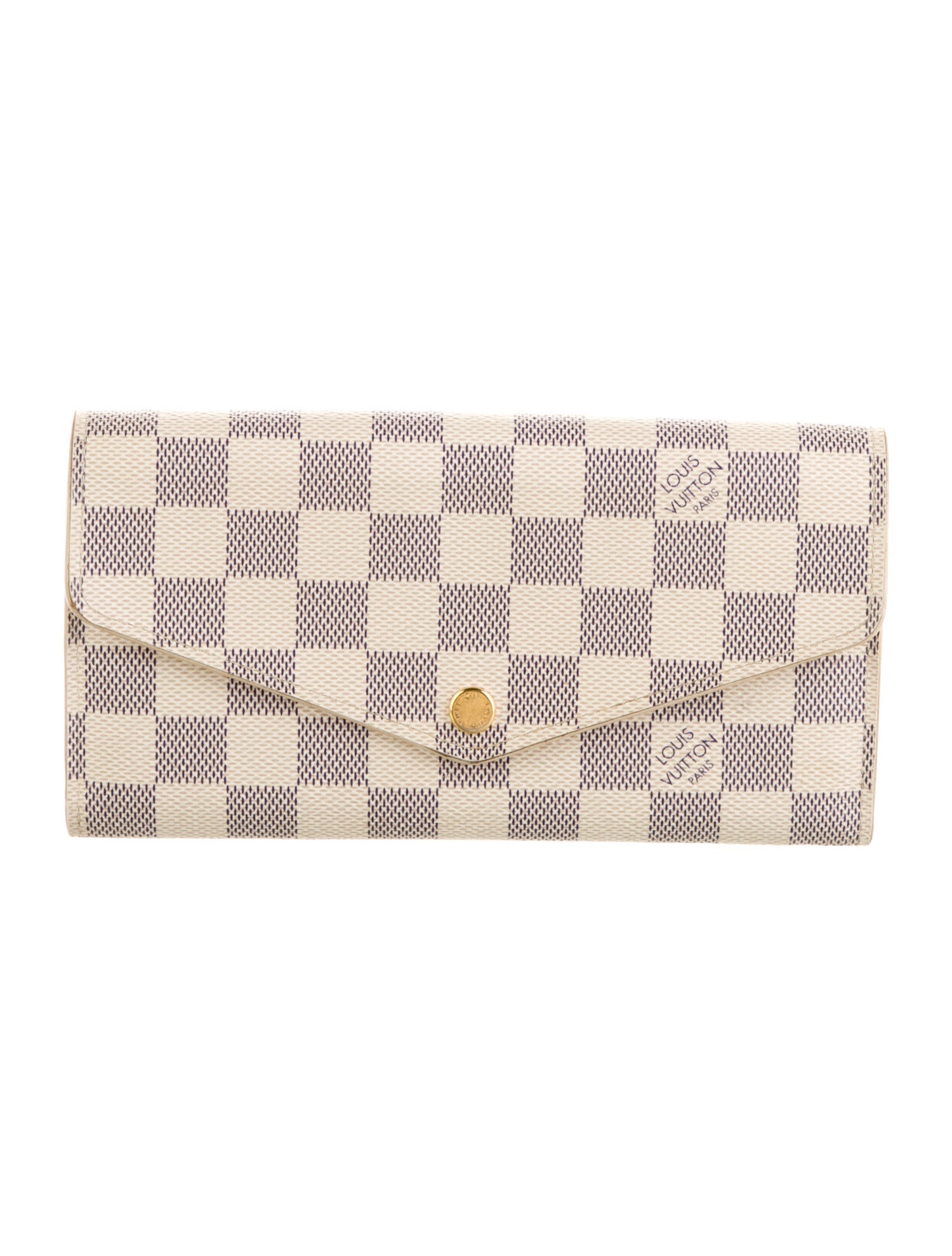 Louis Vuitton Damier Azur Pattern Coated Canvas Sarah Wallet