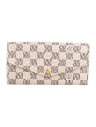 Louis Vuitton Damier Azur Pattern Coated Canvas Sarah Wallet