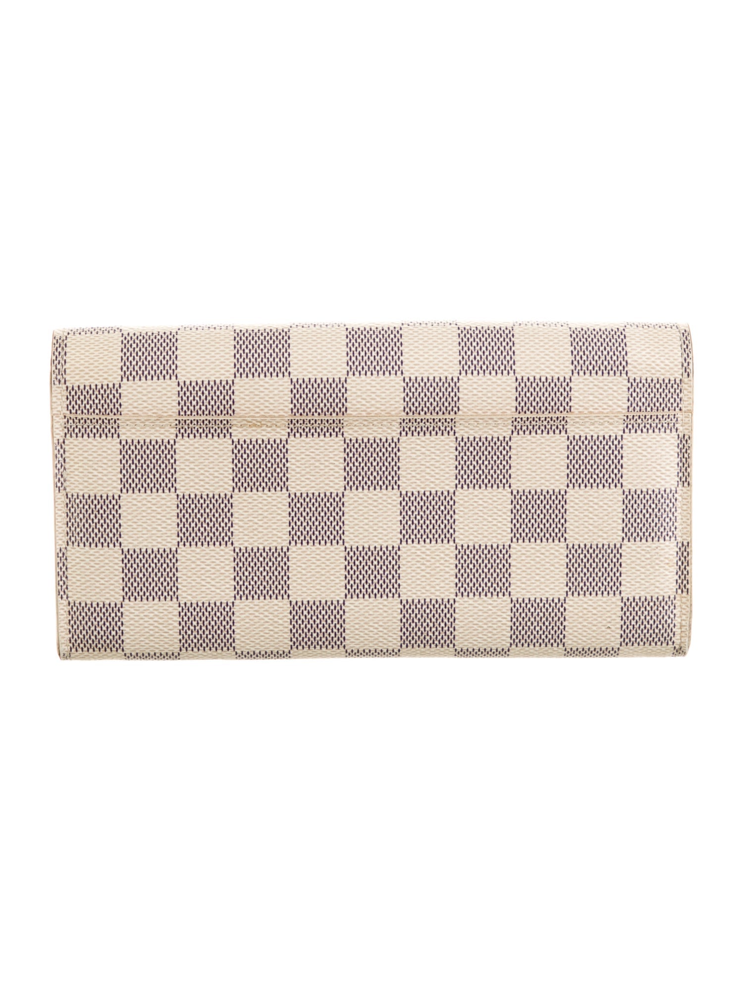 Louis Vuitton Damier Azur Pattern Coated Canvas Sarah Wallet