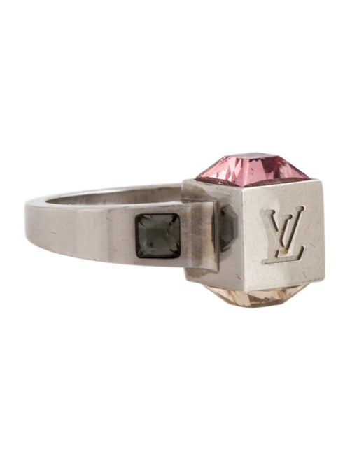 Louis Vuitton Crystal Gamble Cocktail Ring