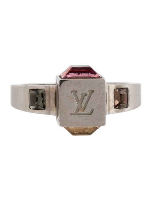 Louis Vuitton Crystal Gamble Cocktail Ring