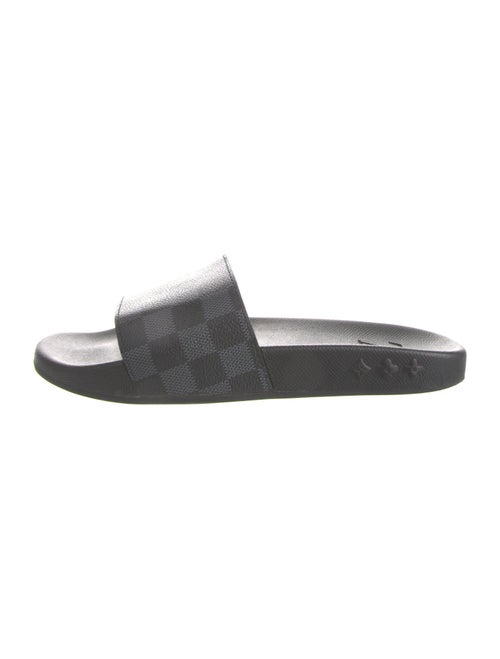 Louis Vuitton Monogram Eclipse Plaid Print Slides