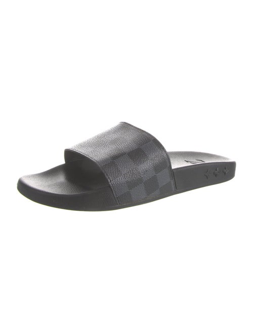 Louis Vuitton Monogram Eclipse Plaid Print Slides