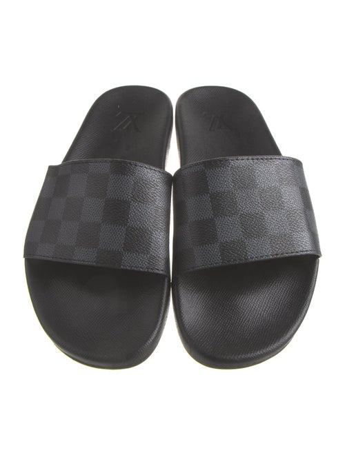 Louis Vuitton Monogram Eclipse Plaid Print Slides