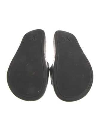 Louis Vuitton Monogram Eclipse Plaid Print Slides