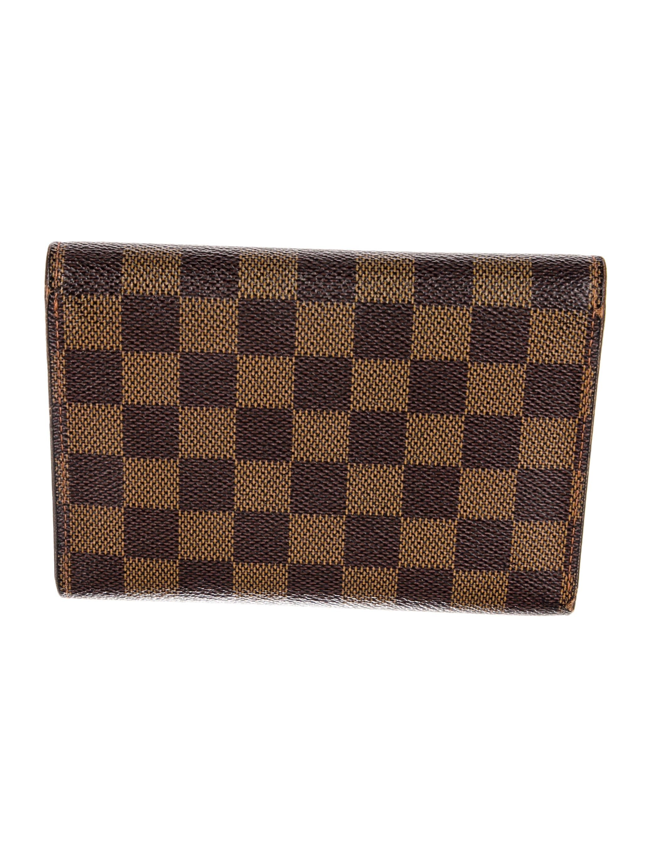 Louis Vuitton 2005 Damier Ebene Pattern Porte Trésor International Wallet