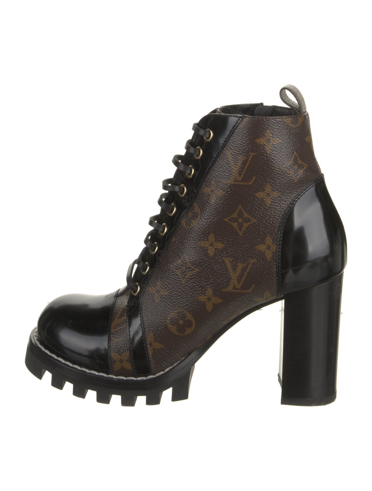 Louis Vuitton LV Monogram Lace-Up Boots