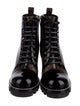 Louis Vuitton Monogram Pattern Combat Boots