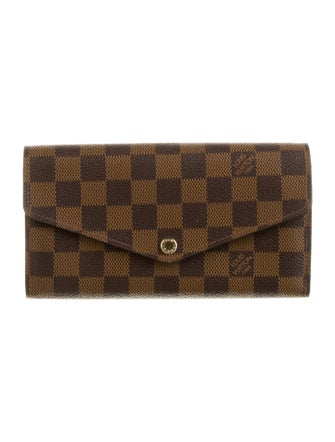 Louis Vuitton 2017 Damier Ebene Pattern Sarah Wallet