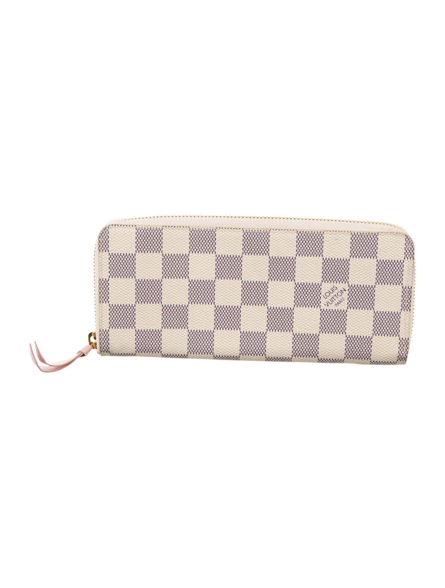 Louis Vuitton Damier Azur Pattern Coated Canvas Clemence Wallet