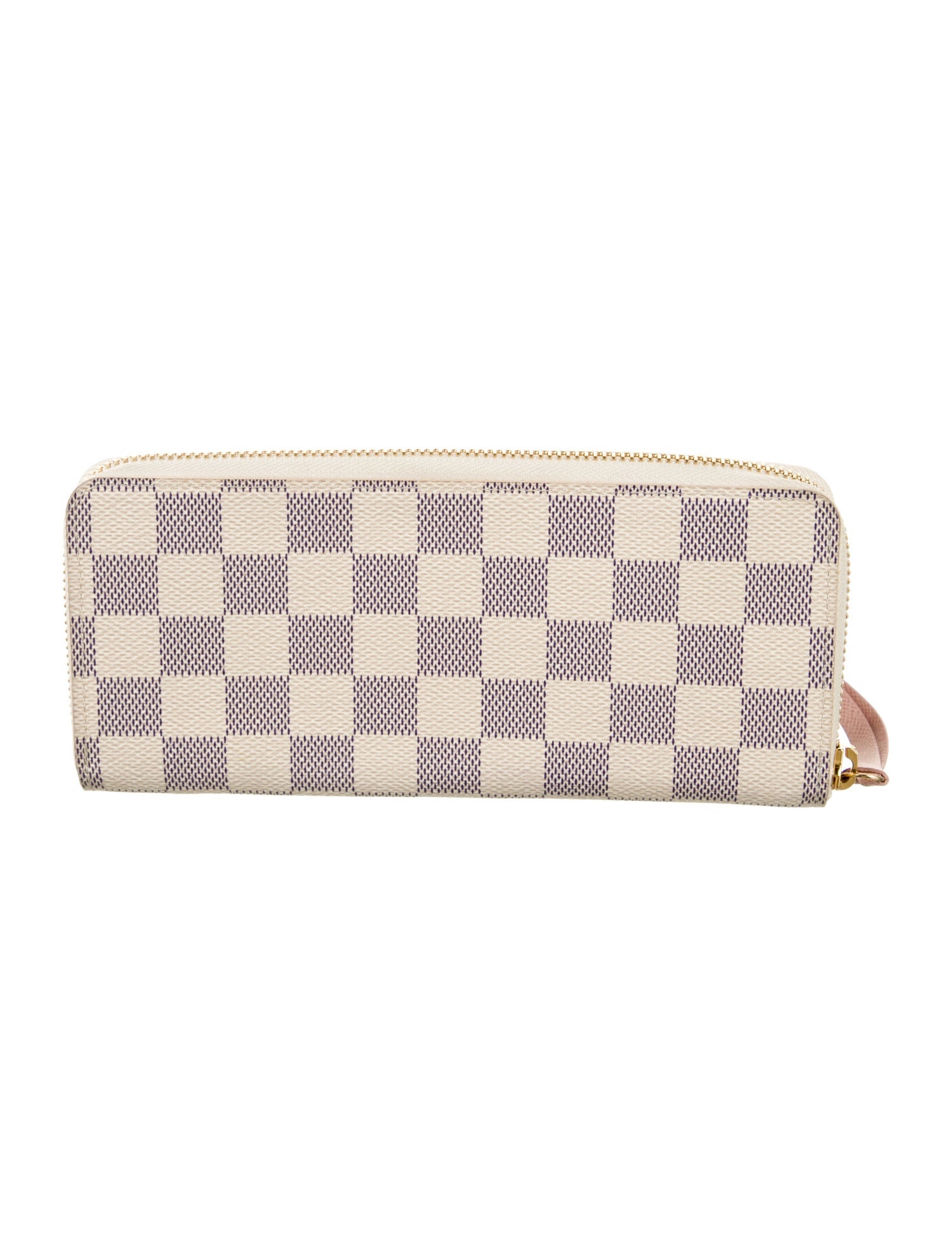 Louis Vuitton Damier Azur Pattern Coated Canvas Clemence Wallet
