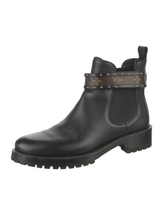 Louis Vuitton LV Monogram Leather Moto Boots