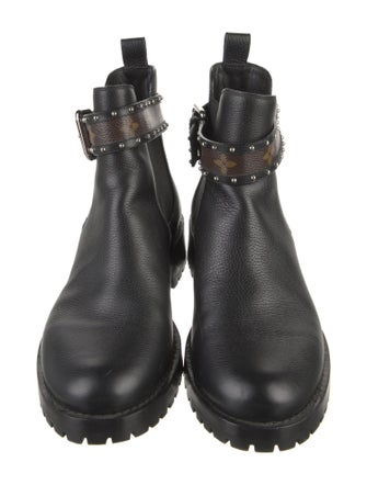 Louis Vuitton LV Monogram Leather Moto Boots