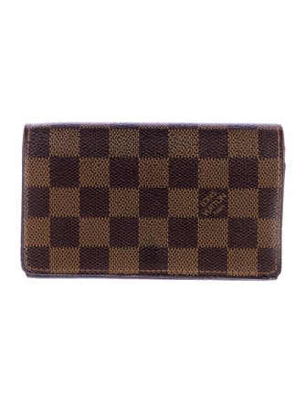 Louis Vuitton Damier Ebene Pattern Coated Canvas Trésor Wallet