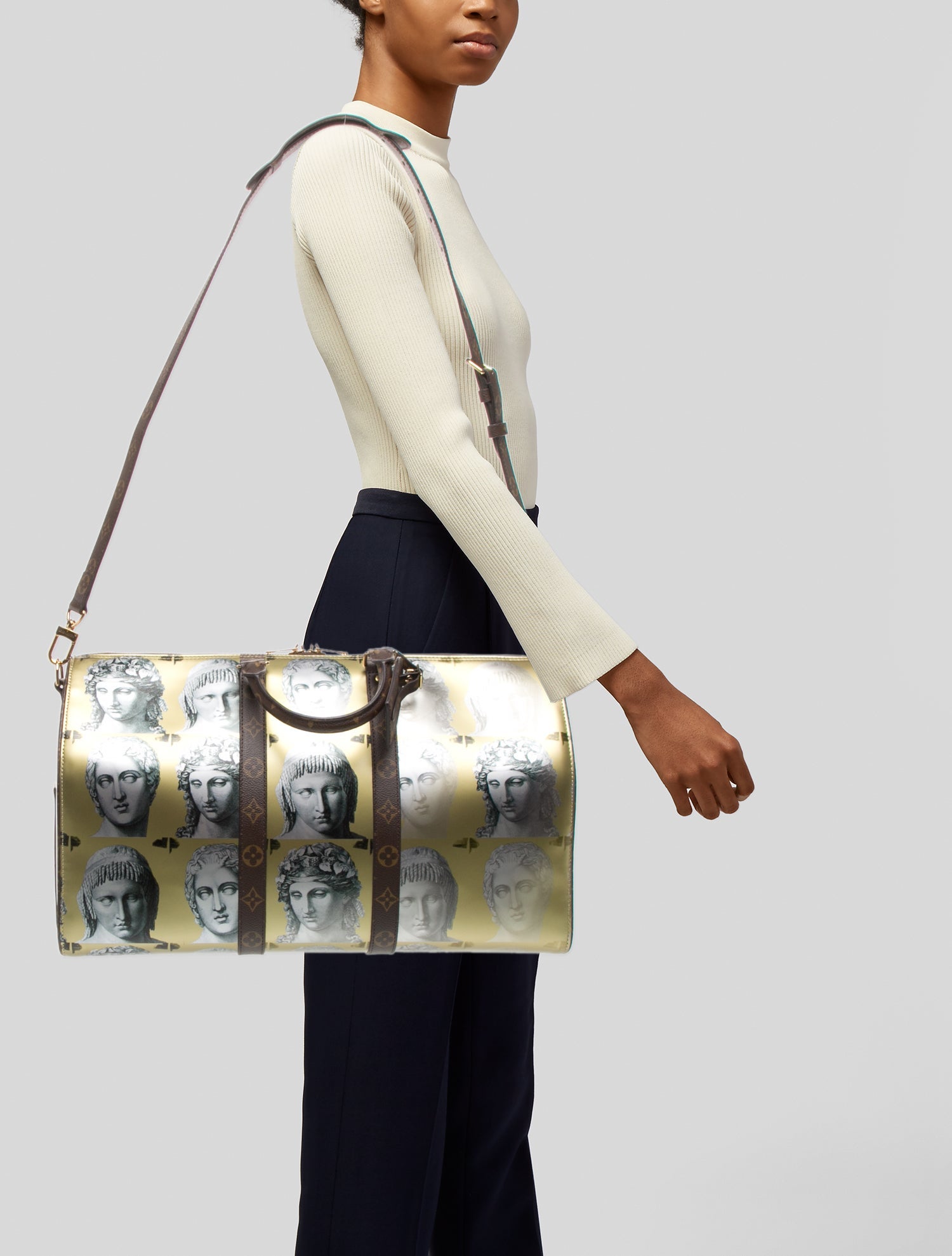 Louis Vuitton x FORNASETTI LV Monogram Faded Portrait Keepall Bandouliere 45