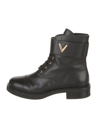 Louis Vuitton Leather Combat Boots