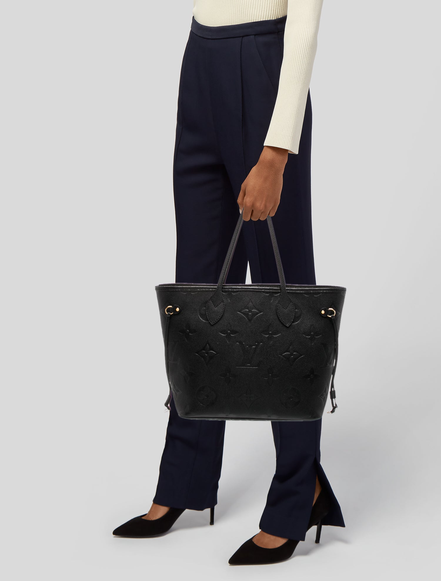 Louis Vuitton Empreinte Leather Neverfull w/Pouch MM