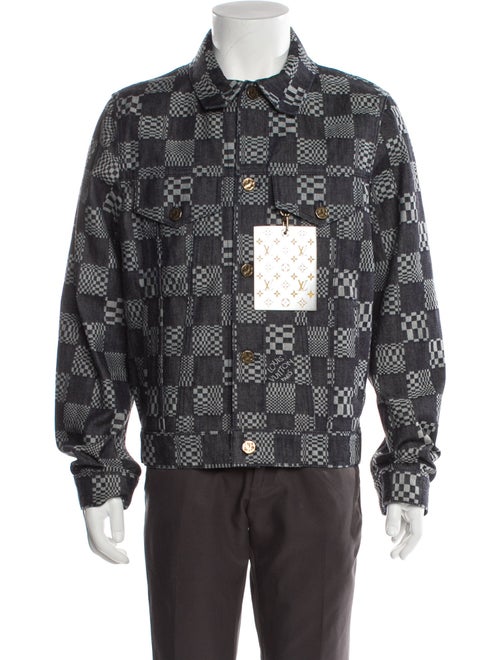 Louis Vuitton 2023 DISTORTED DAMIER Denim Jacket