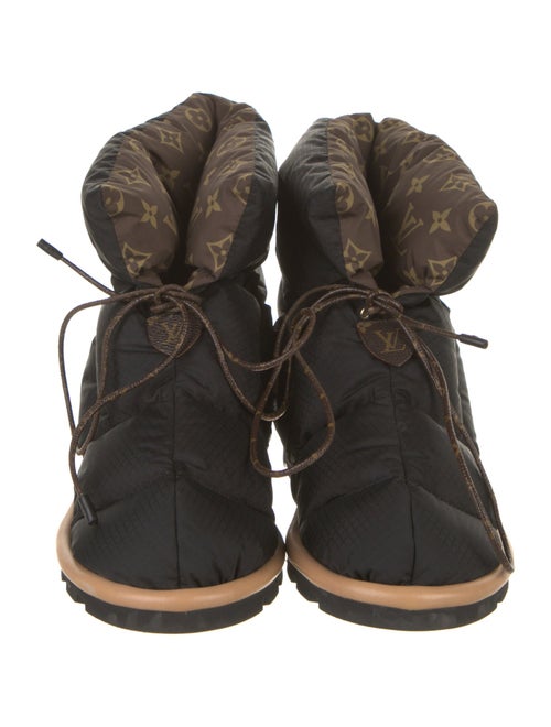 Louis Vuitton Monogram Pattern Nylon Lace-Up Boots