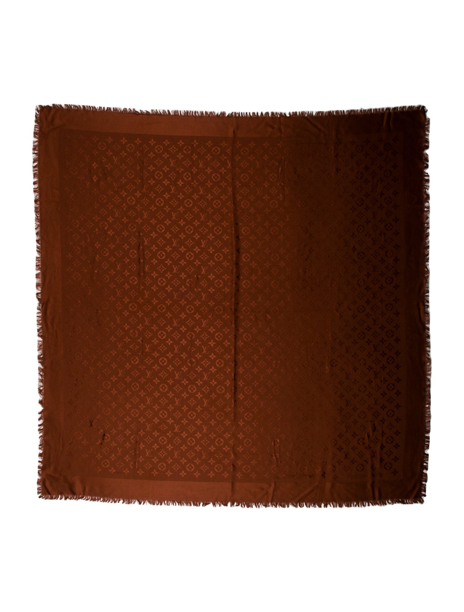 Louis Vuitton Silk Monogram Pattern Shawl