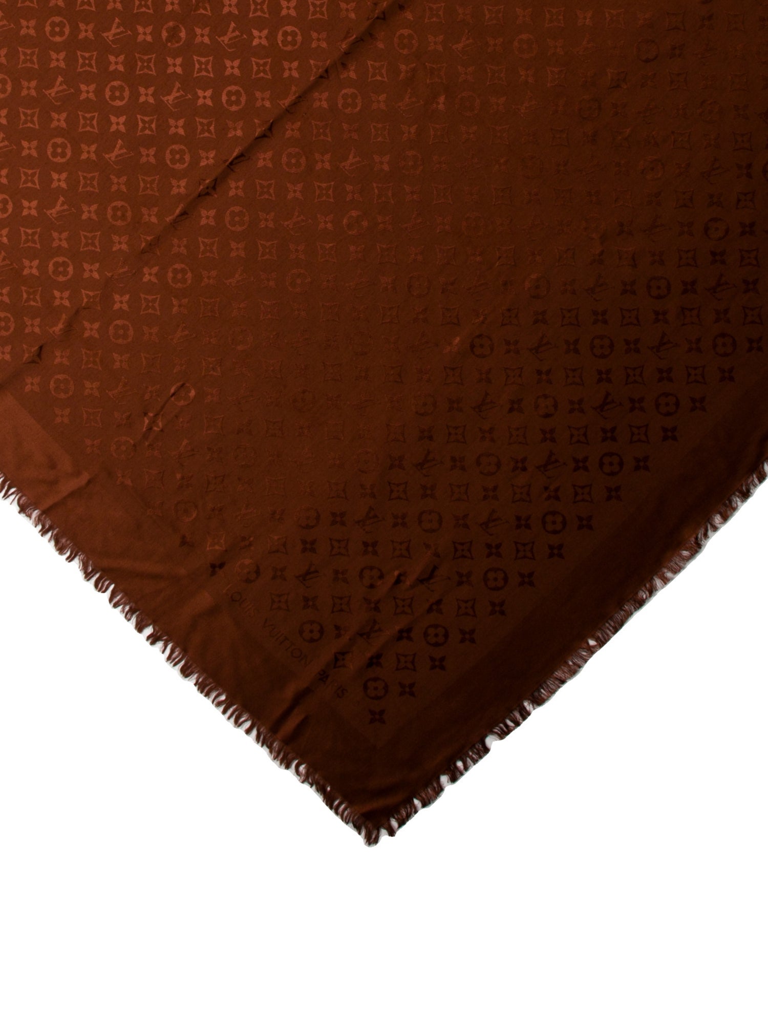 Louis Vuitton Silk Monogram Pattern Shawl