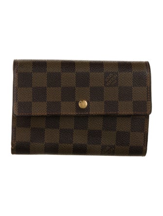 Louis Vuitton 2005 Damier Ebene Pattern Porte-Trésor Étui Papier Wallet