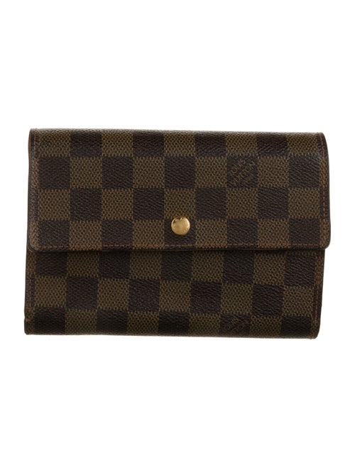 Louis Vuitton 2005 Damier Ebene Pattern Porte-Trésor Étui Papier Wallet