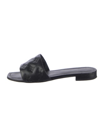 Louis Vuitton LV Monogram Leather Slides