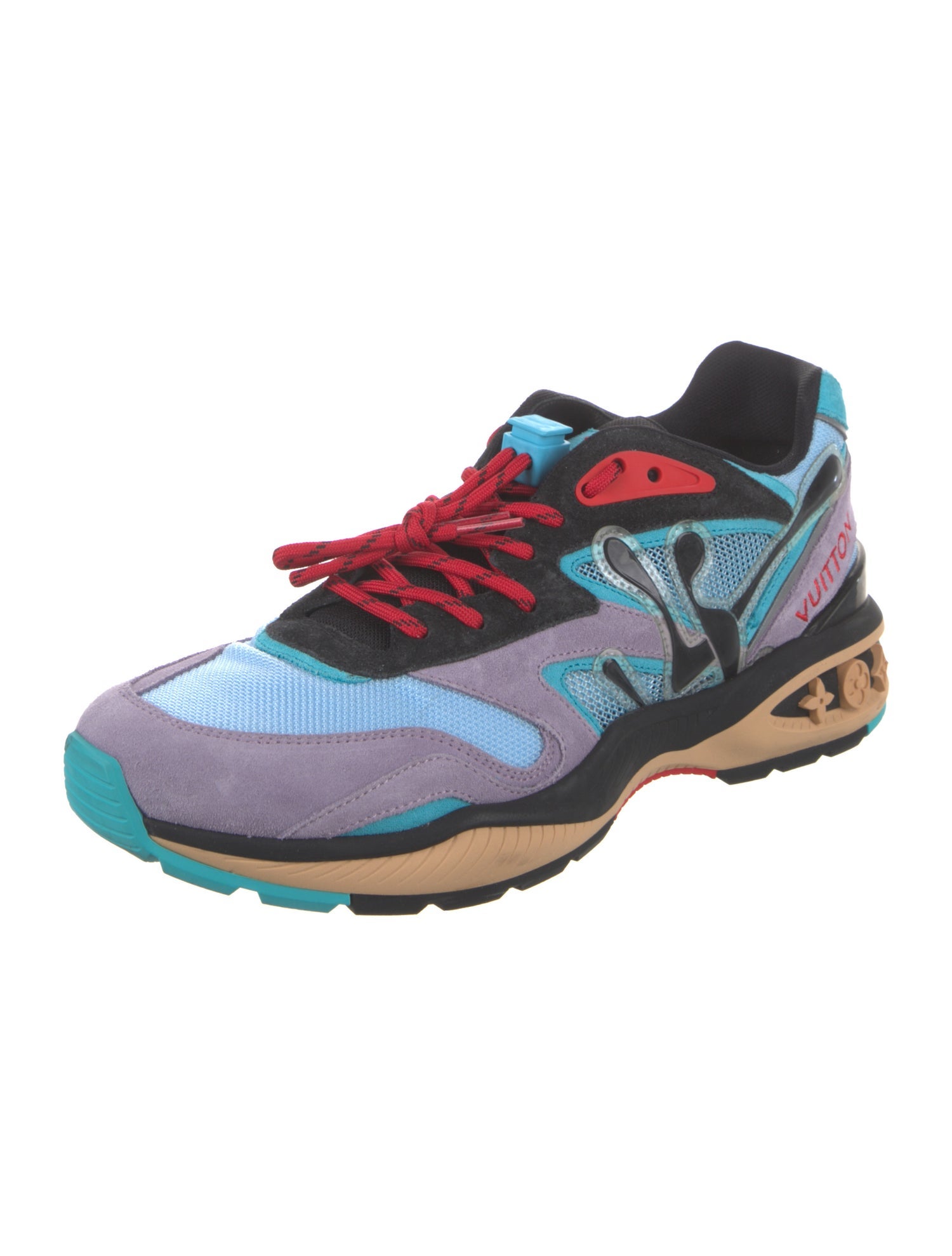 Louis Vuitton Suede Printed Athletic Sneakers