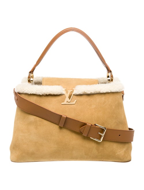 Louis Vuitton Suede Capucines Souple GM