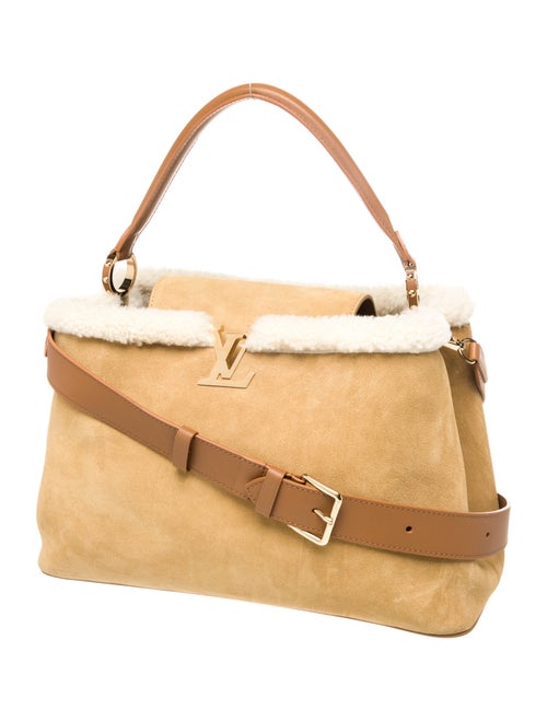 Louis Vuitton Suede Capucines Souple GM