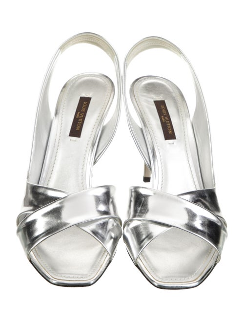 Louis Vuitton Patent Leather Slingback Sandals