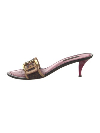 Louis Vuitton Monogram Pattern Leather Slides