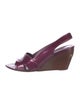 Louis Vuitton Patent Leather Cutout Accent Slingback Sandals